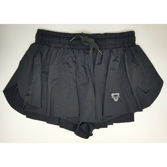 Keiki Kona Womens size Large Layered Flowy Black Fitness‎ Workout Gym Shorts - Picture 1 of 5